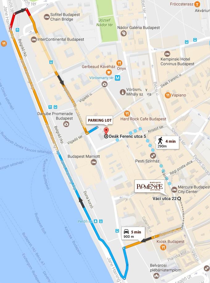 வரைபடம் புடாபெஸ்ட் பார்க்கிங் கேரேஜ்